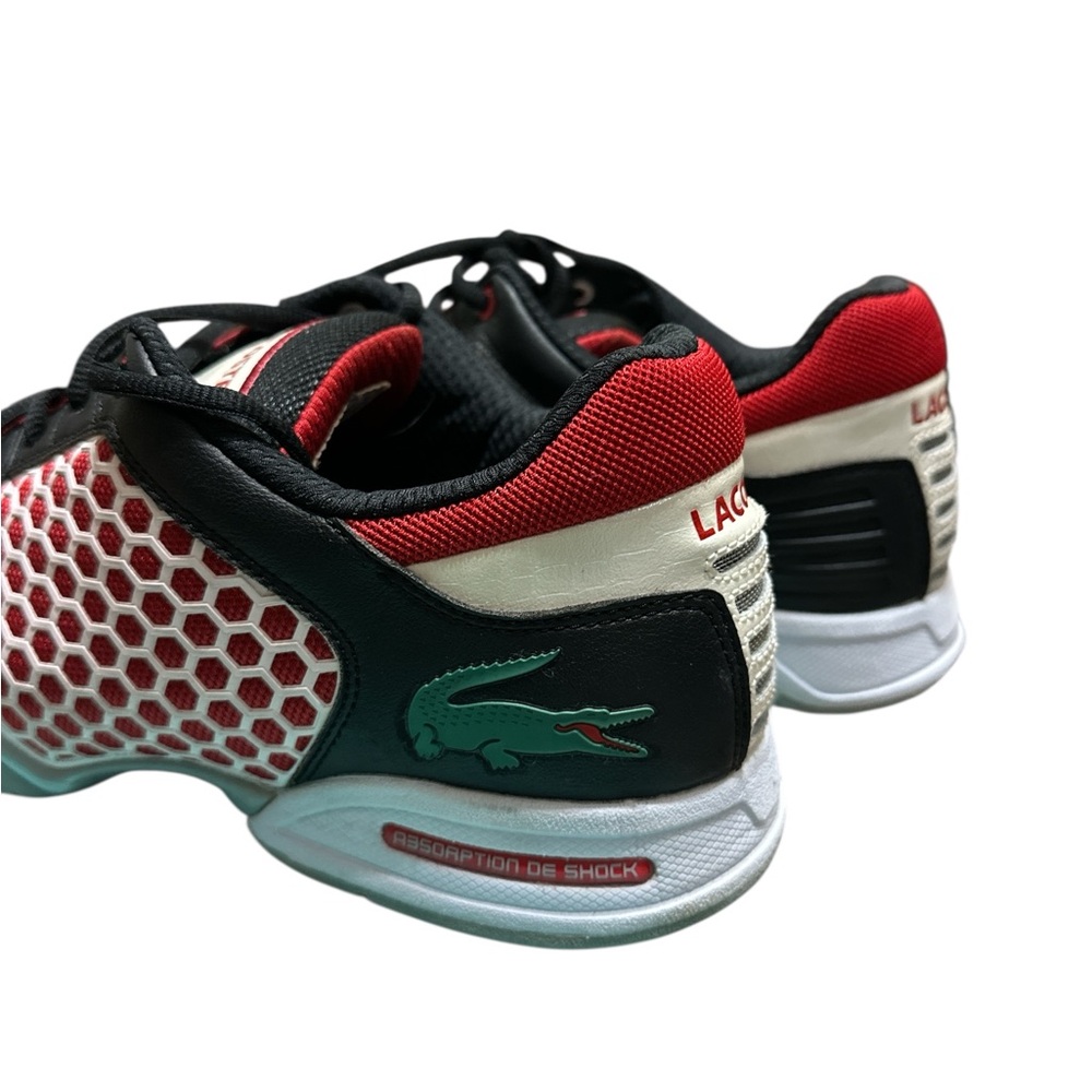 193. Lacoste Black And Red Sneakers Sporty Design View 3